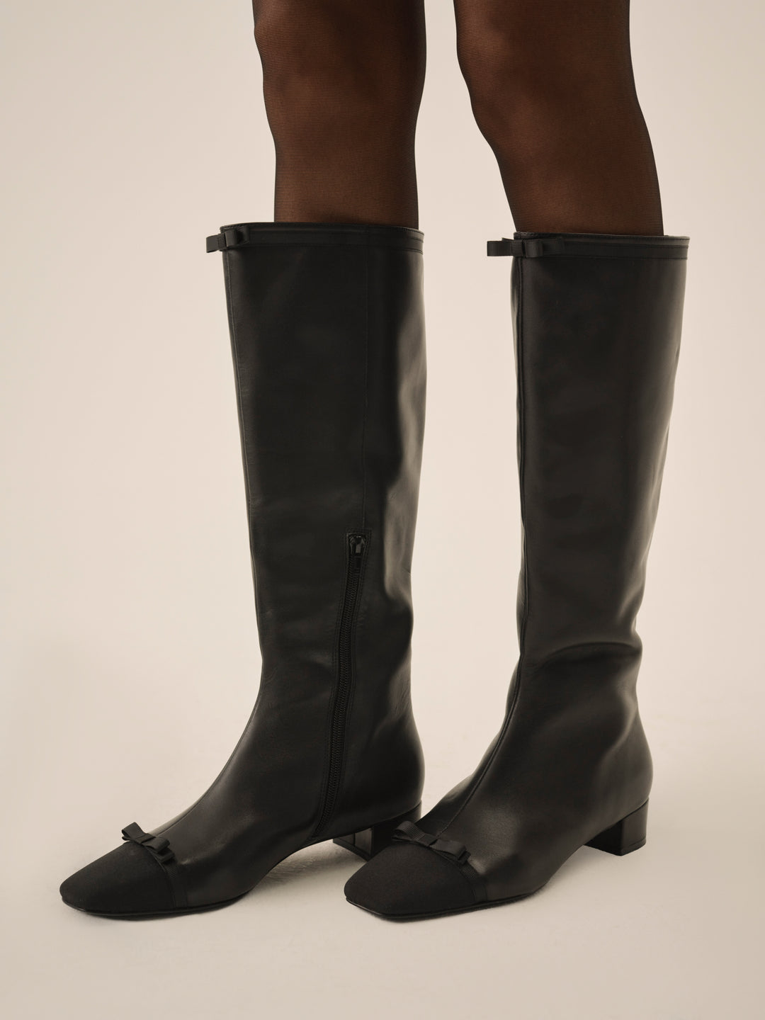 Claudine Cap Toe Boot — Black - Image 6