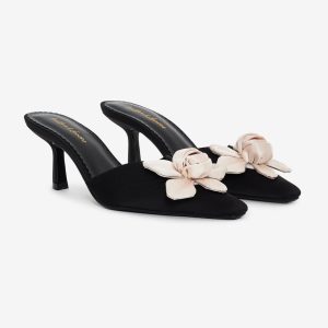 Claudine Mule Heel — Black