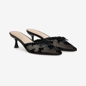 Sylvie Mule Heel — Black
