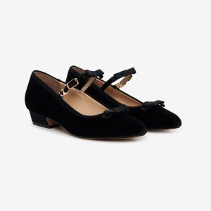 Lucia Velvet Mary Jane — Black