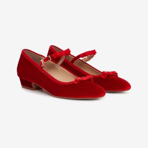 Lucia Velvet Mary Jane — Red