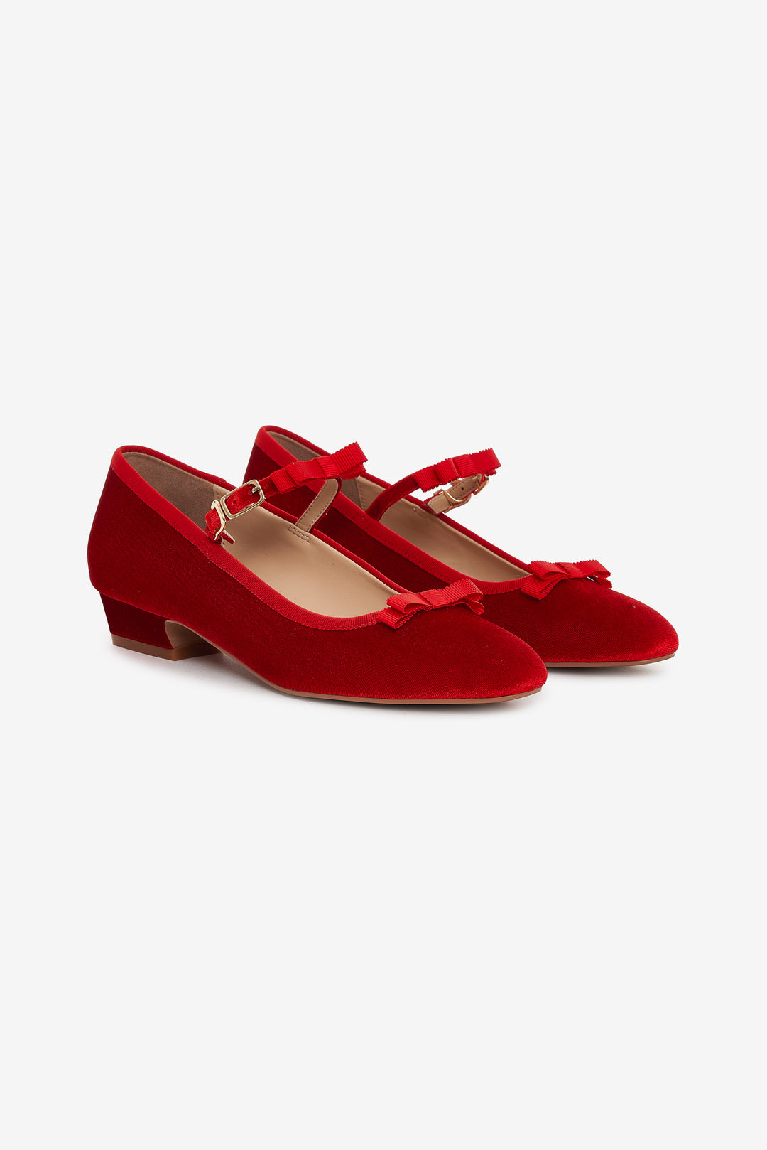 Lucia Velvet Mary Jane — Red