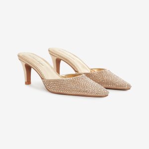 Cleo Mule Heel — Gold