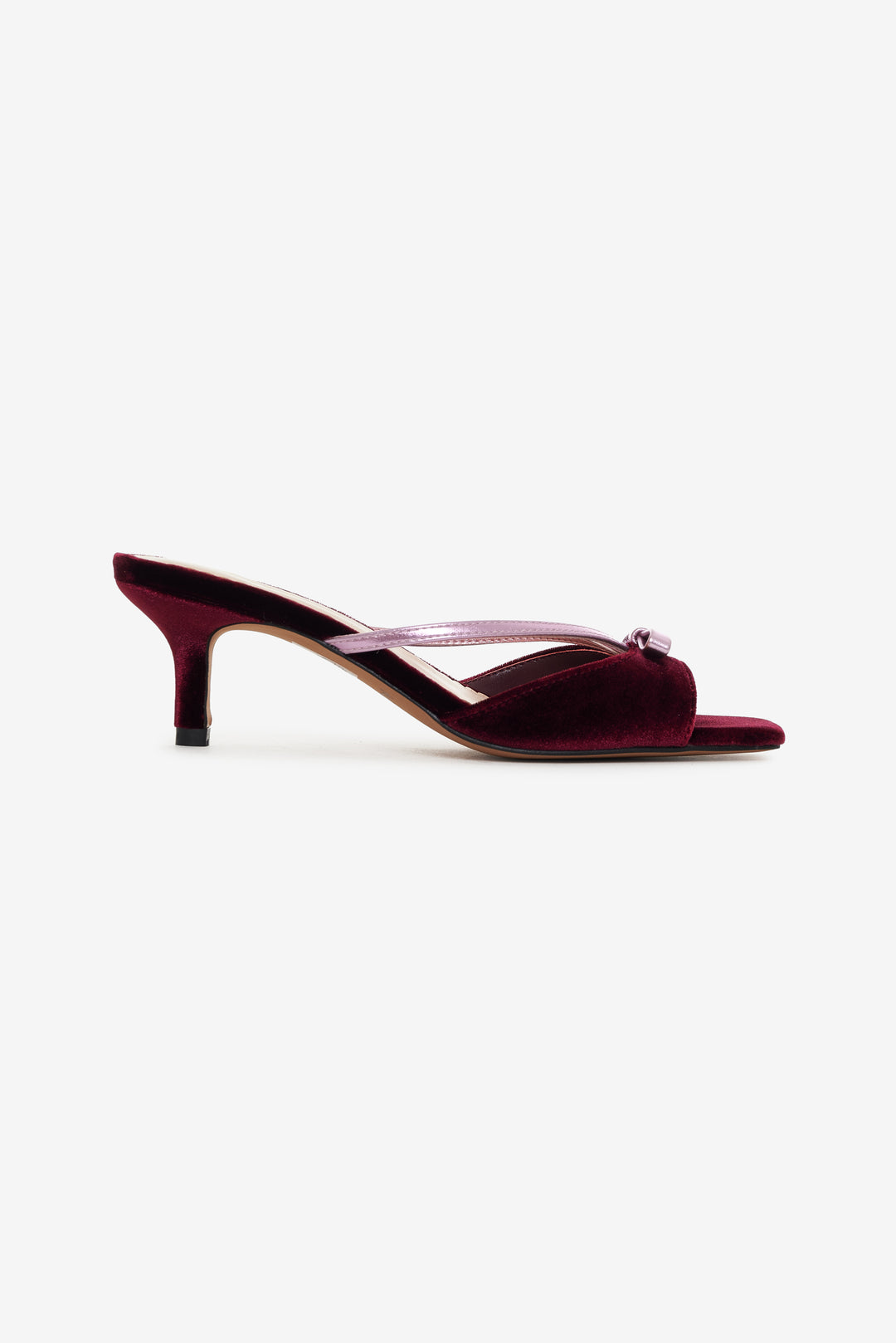 Grace Mule Heel — Burgundy - Image 4