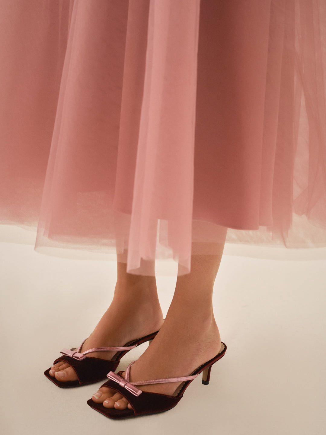 Grace Mule Heel — Burgundy - Image 5