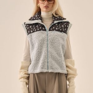 Slouchy Rib Knit Gloves — Cream