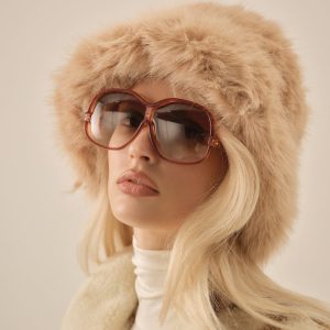 Margeux Fur Hat — Tan