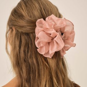 Rosette Hair Clip — Dusty Rose