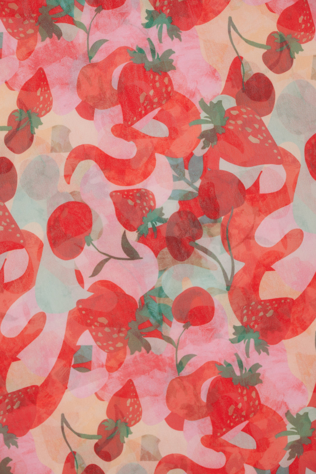 Ambrosia Print Headscarf — Red - Image 2