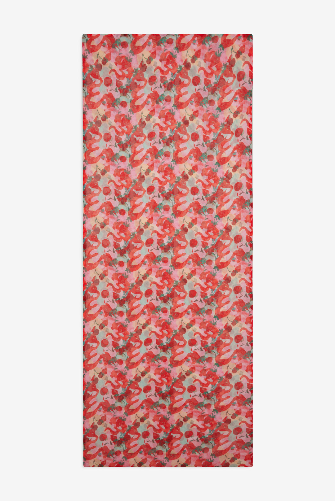 Ambrosia Print Headscarf — Red - Image 3