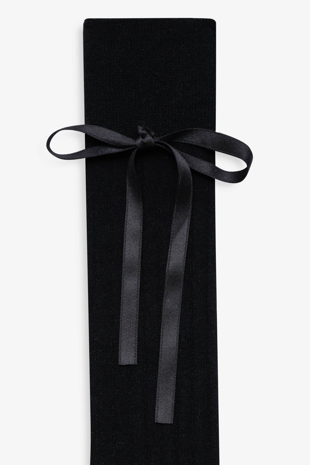 Knee-High Bow Socks — Black - Image 2