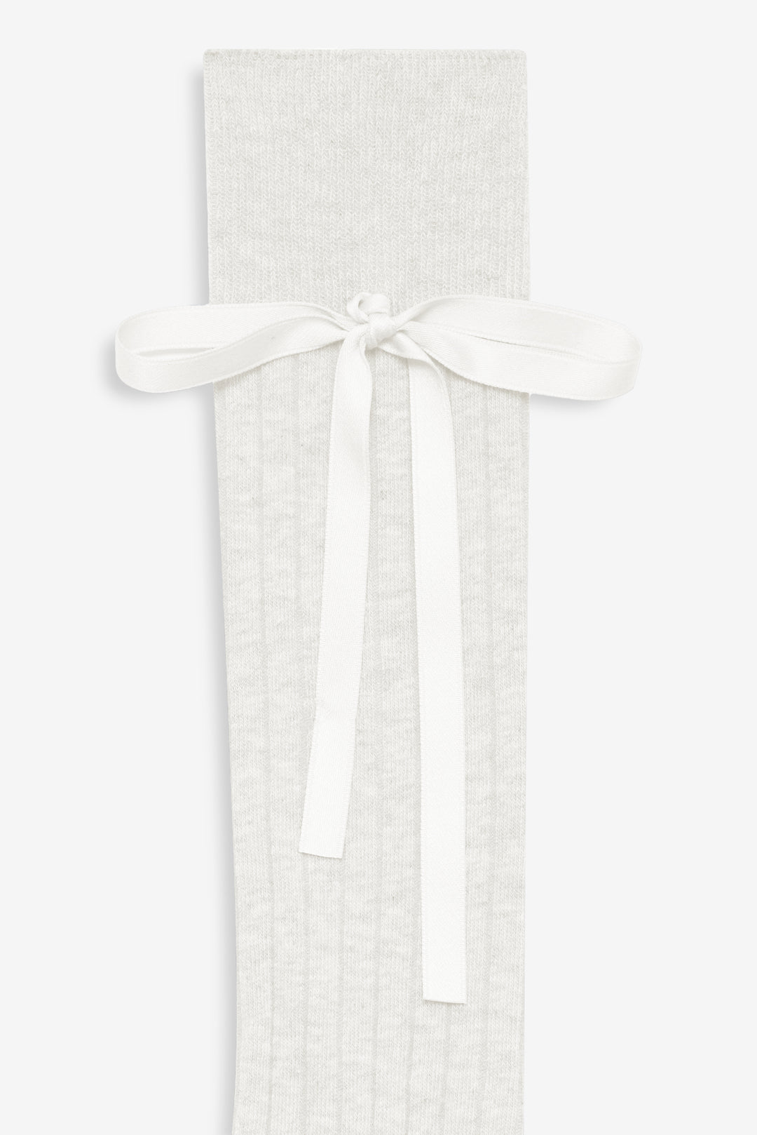 Knee-High Bow Socks — Cream - Image 2