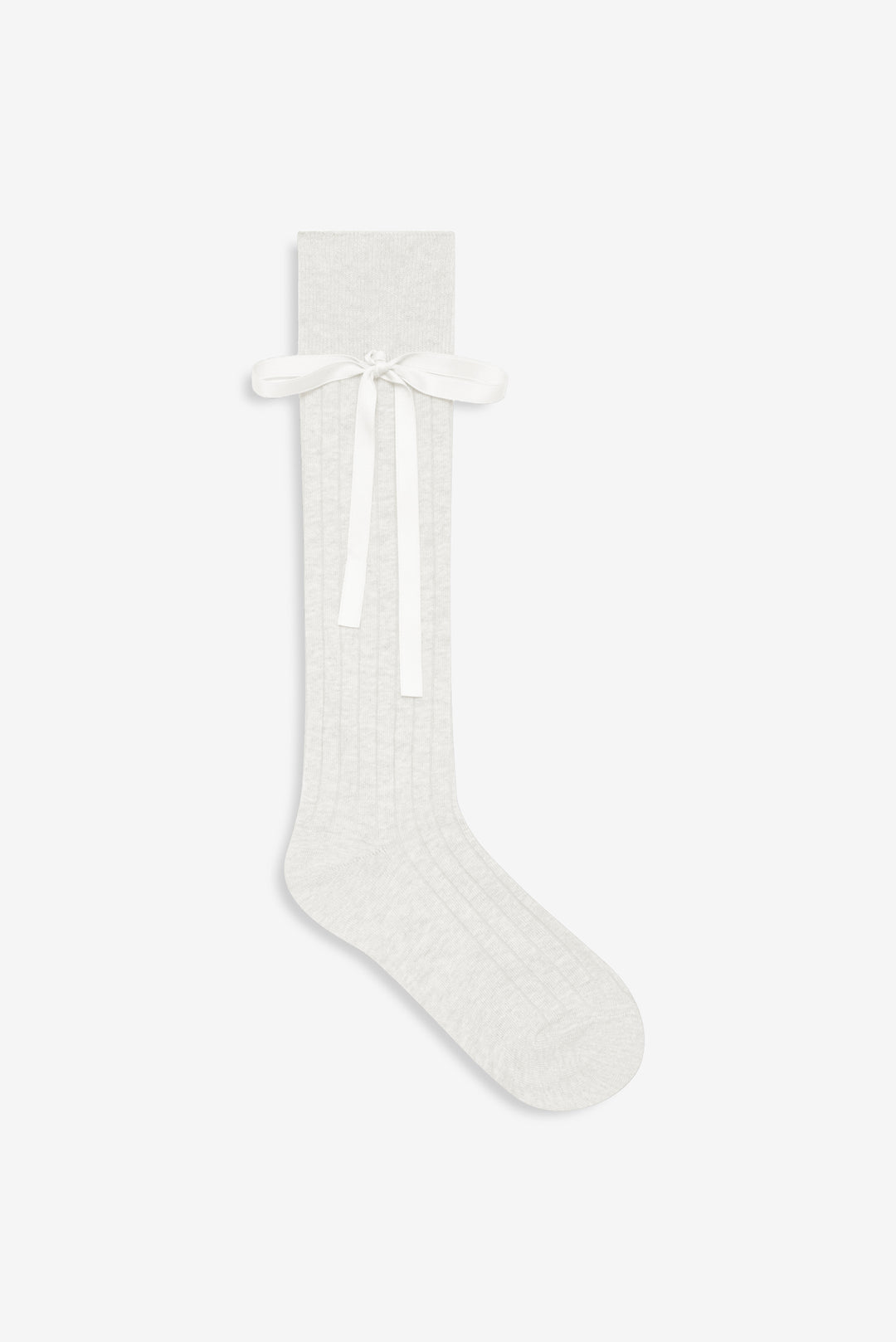 Knee-High Bow Socks — Cream - Image 3