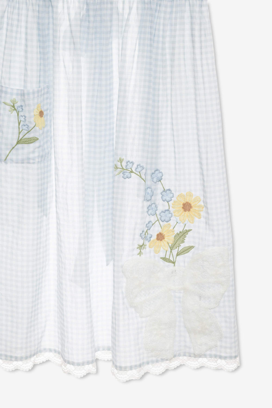 Bluebell Gingham Apron — Blue - Image 7