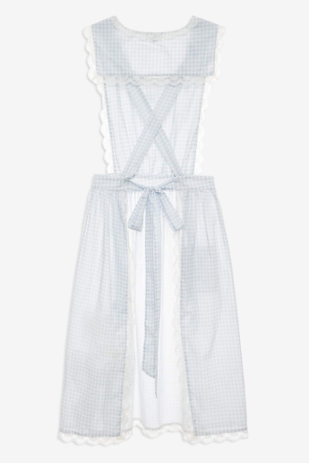Bluebell Gingham Apron — Blue - Image 8