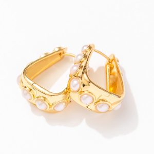 Daisy Mae Hoop Earrings — White