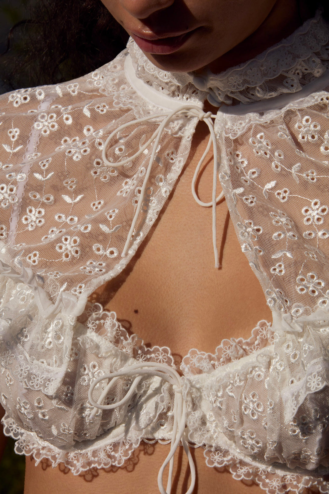 Layer Cake Chiffon Collar — White - Image 8