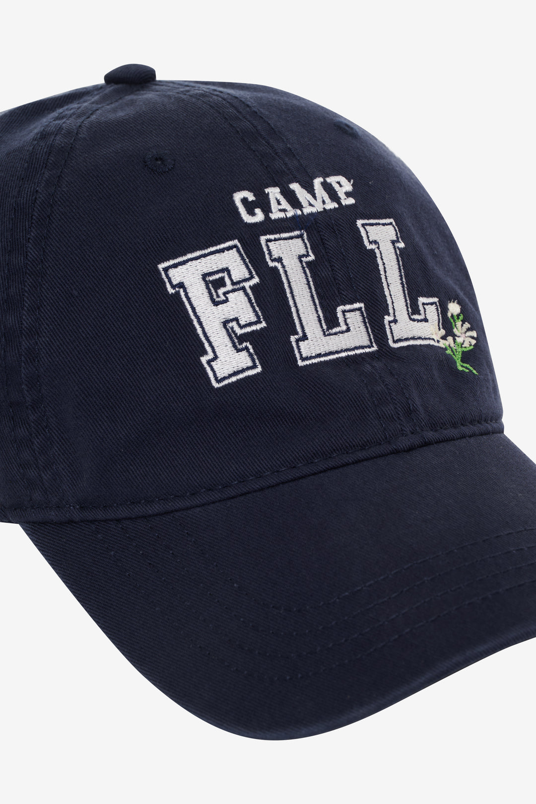 Camp Embroidered Baseball Cap — Navy - Image 3