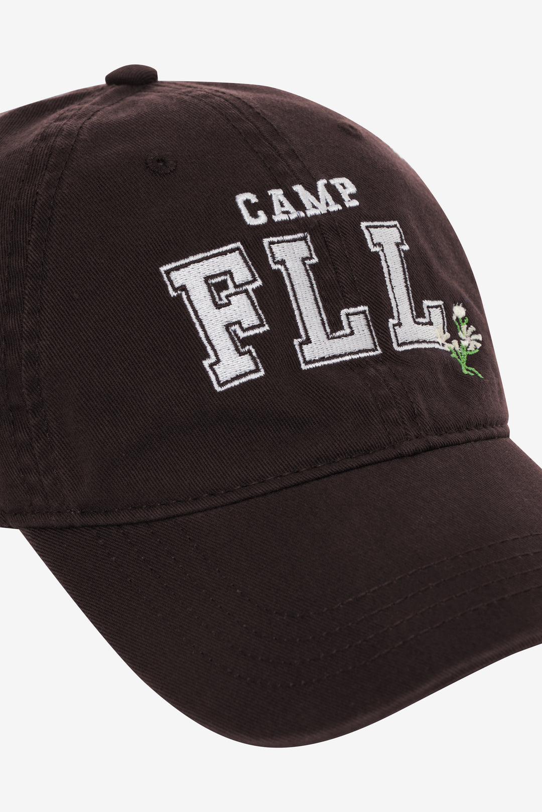 Camp Embroidered Baseball Cap — Brown - Image 4