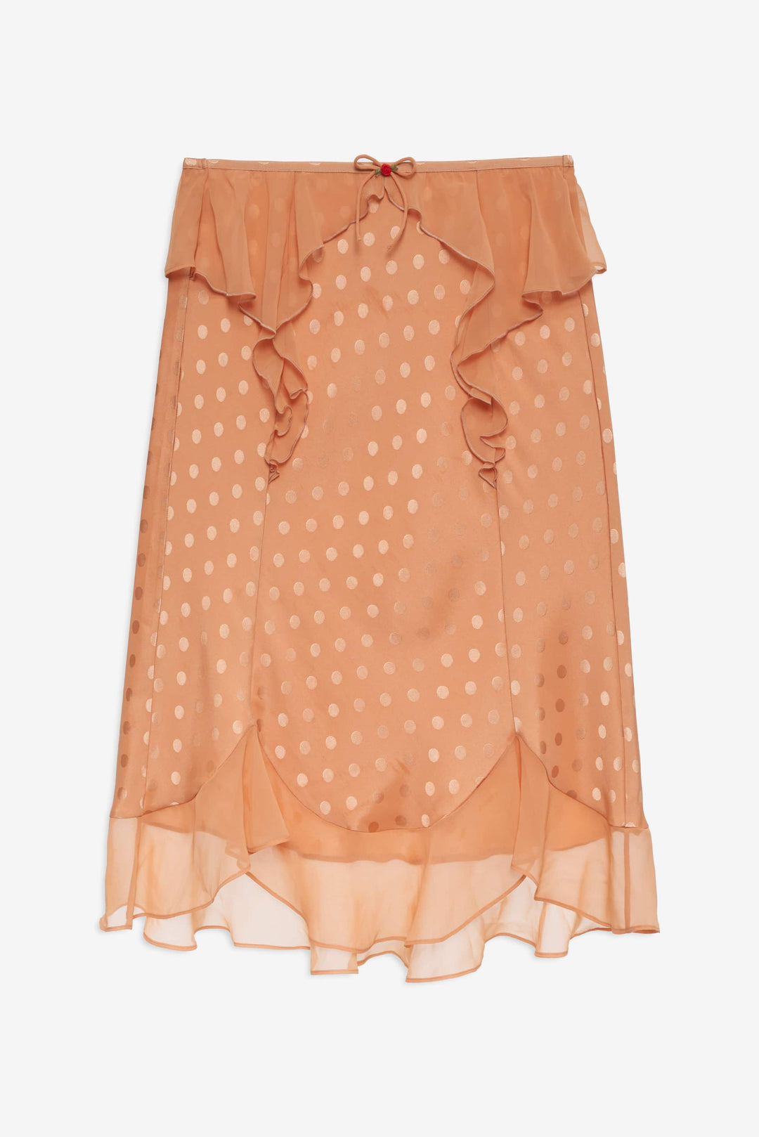Glimmer Rosebud Midi Skirt — Rose Gold - Image 4