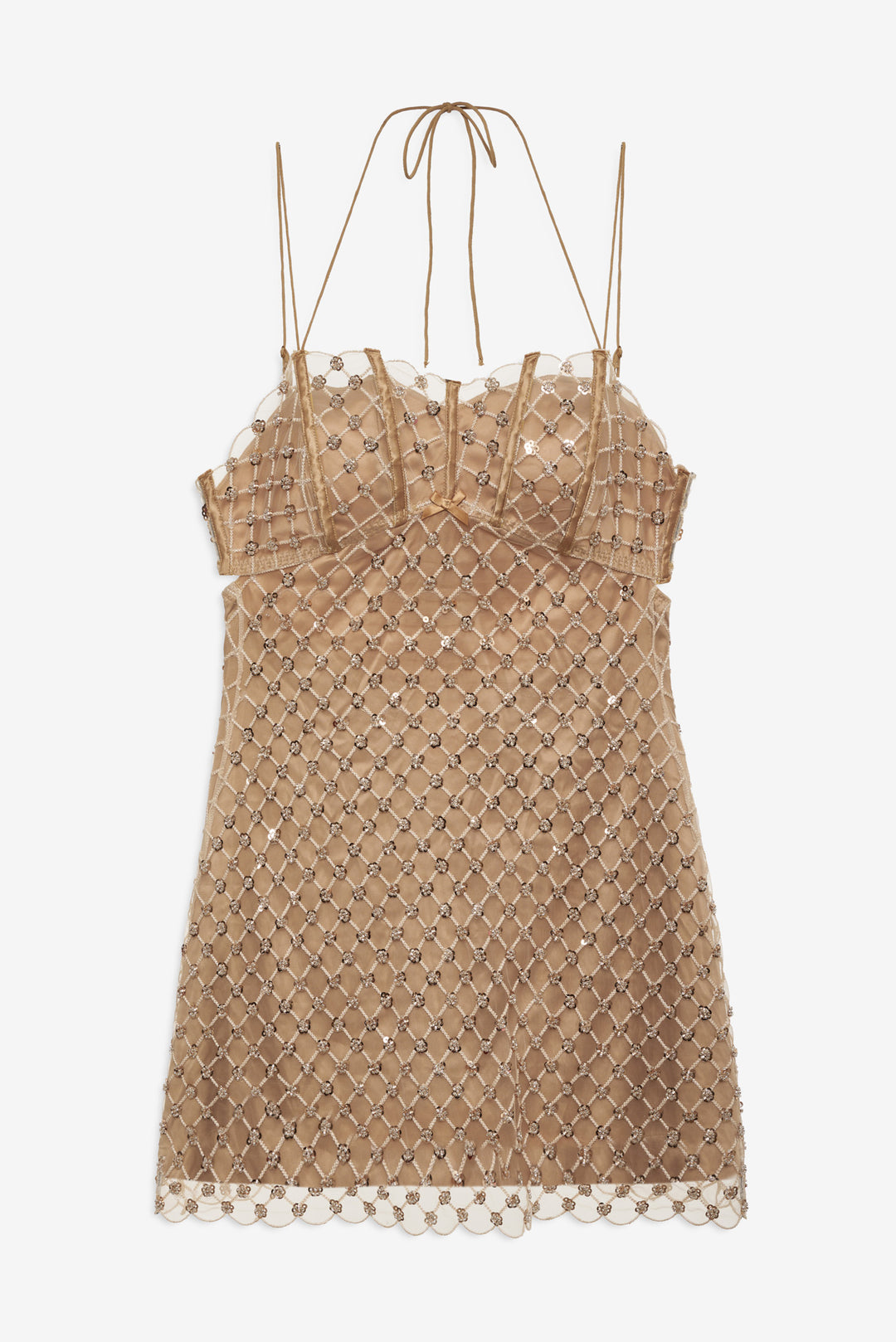 Dazzle Me Slip Dress — Gold - Image 6