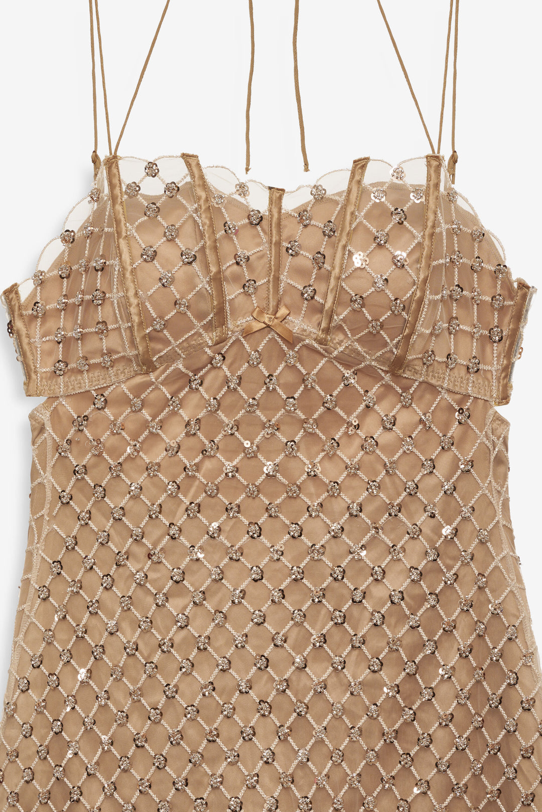 Dazzle Me Slip Dress — Gold - Image 7