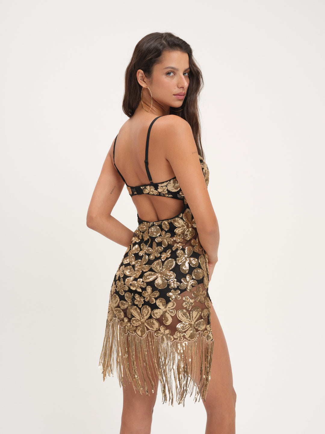 Colette Mini Dress — Gold - Image 2