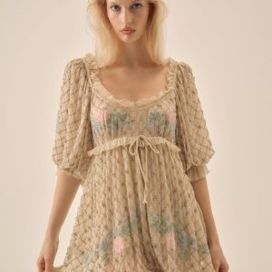 Spellbound Rose Mini Dress — Pale Pink