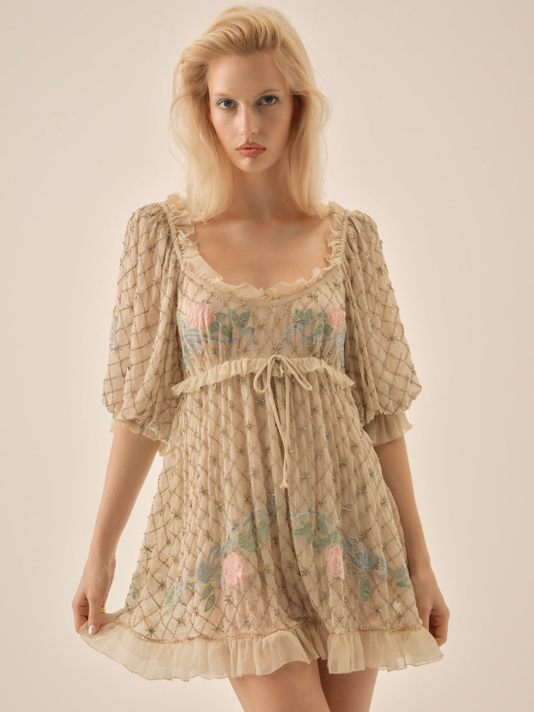 Spellbound Rose Mini Dress — Pale Pink