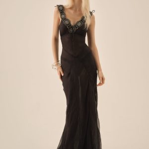Willa Silk Gown — Black