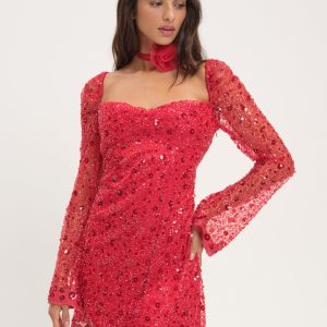 Gwendolyn Mini Dress — Red
