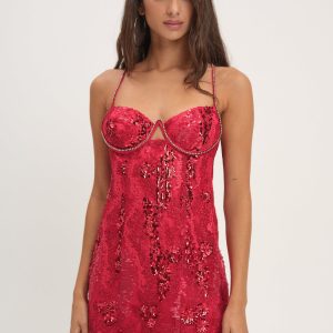 Opal Mini Dress — Red