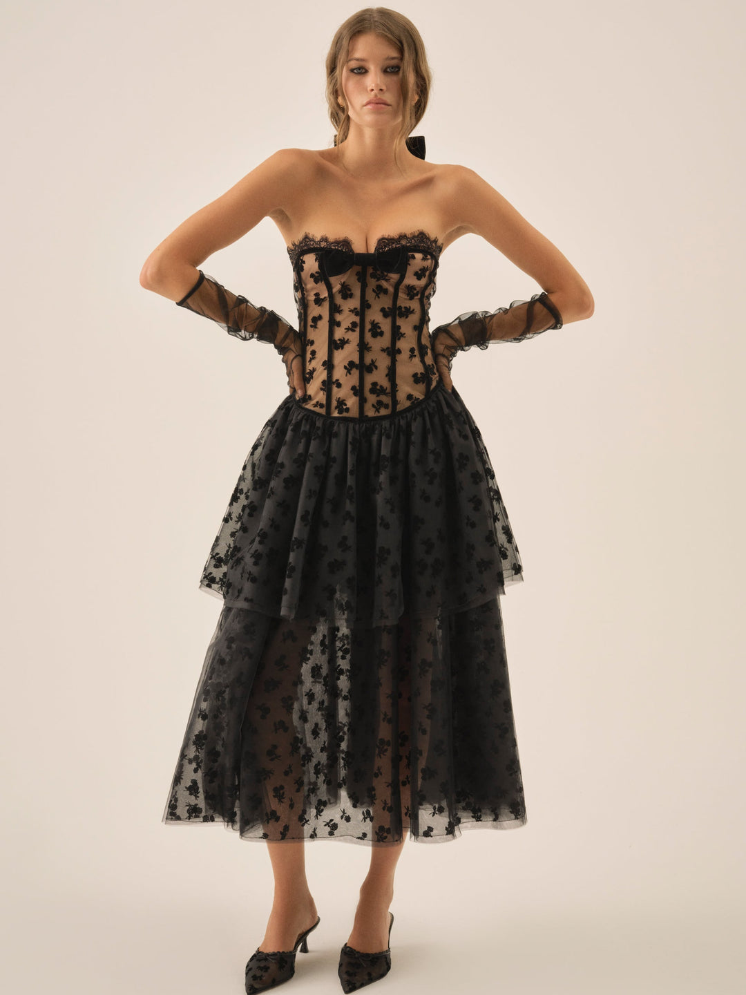 Dionne Midi Dress — Black