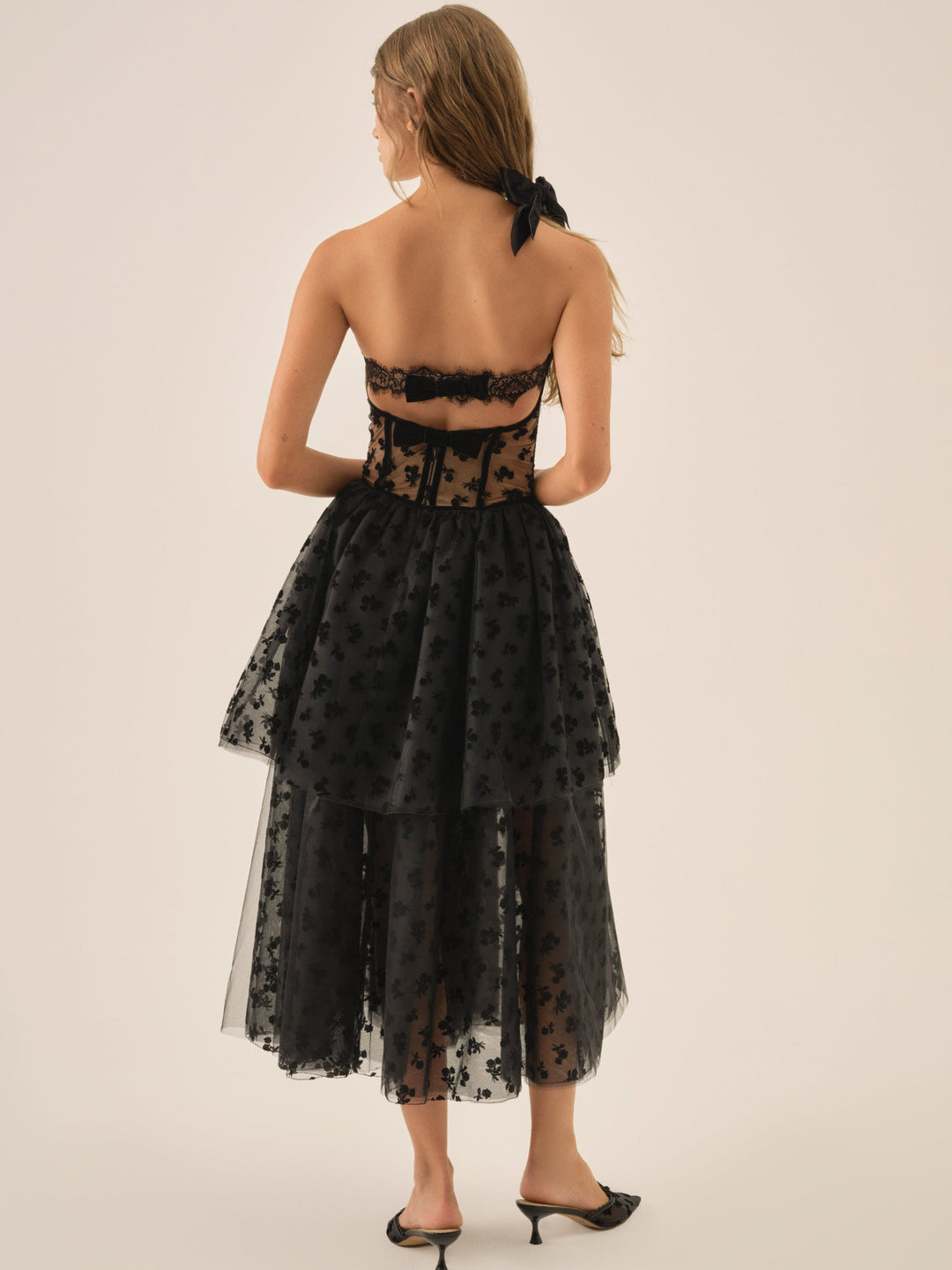 Dionne Midi Dress — Black - Image 3