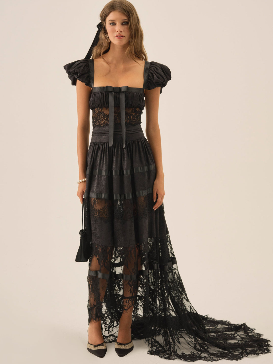 Annabelle Lace Gown — Black - Image 5