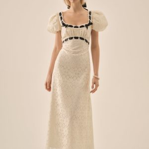 Creampuff Lace Maxi Dress — Cream
