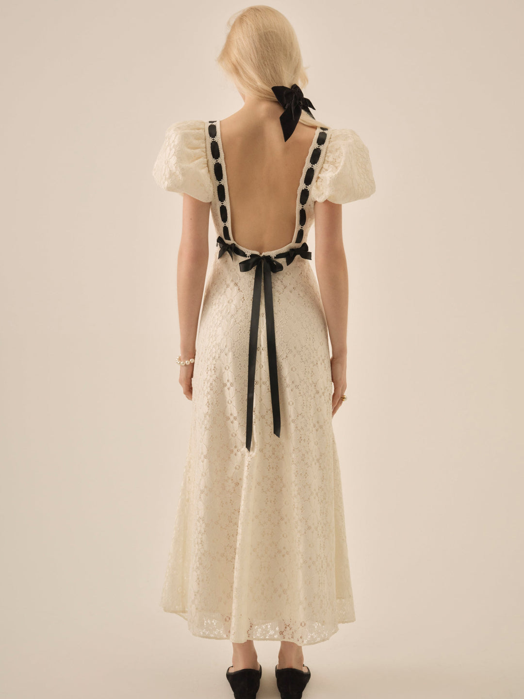 Creampuff Lace Maxi Dress — Cream - Image 2