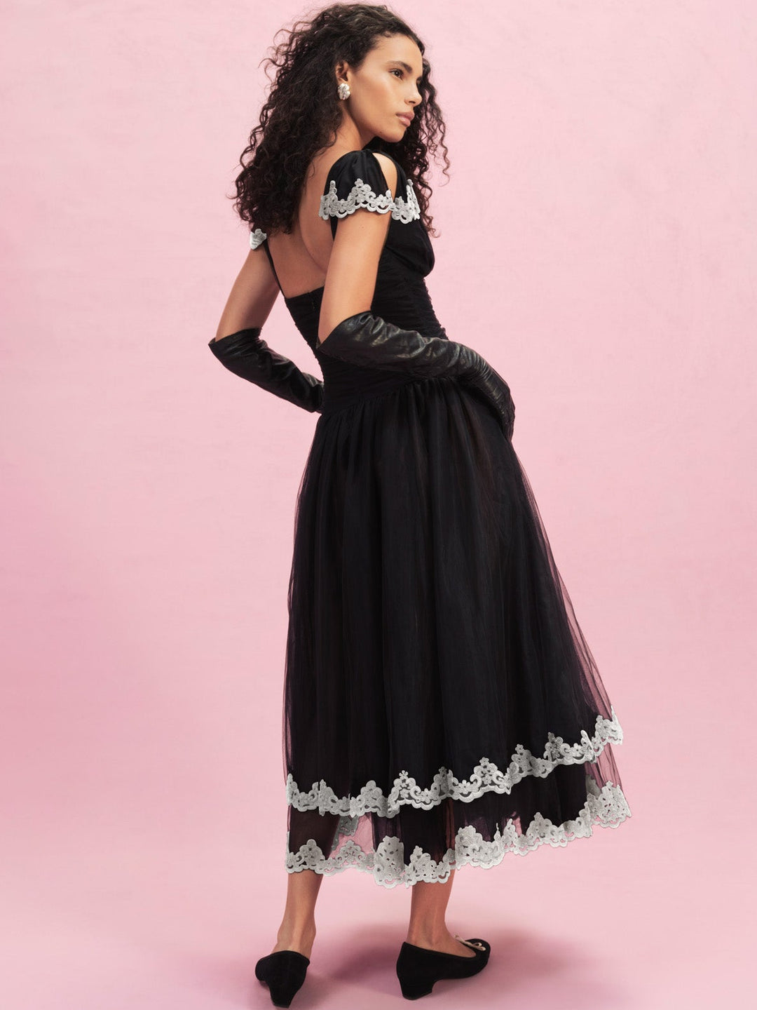 Nicole Midi Dress — Black - Image 2