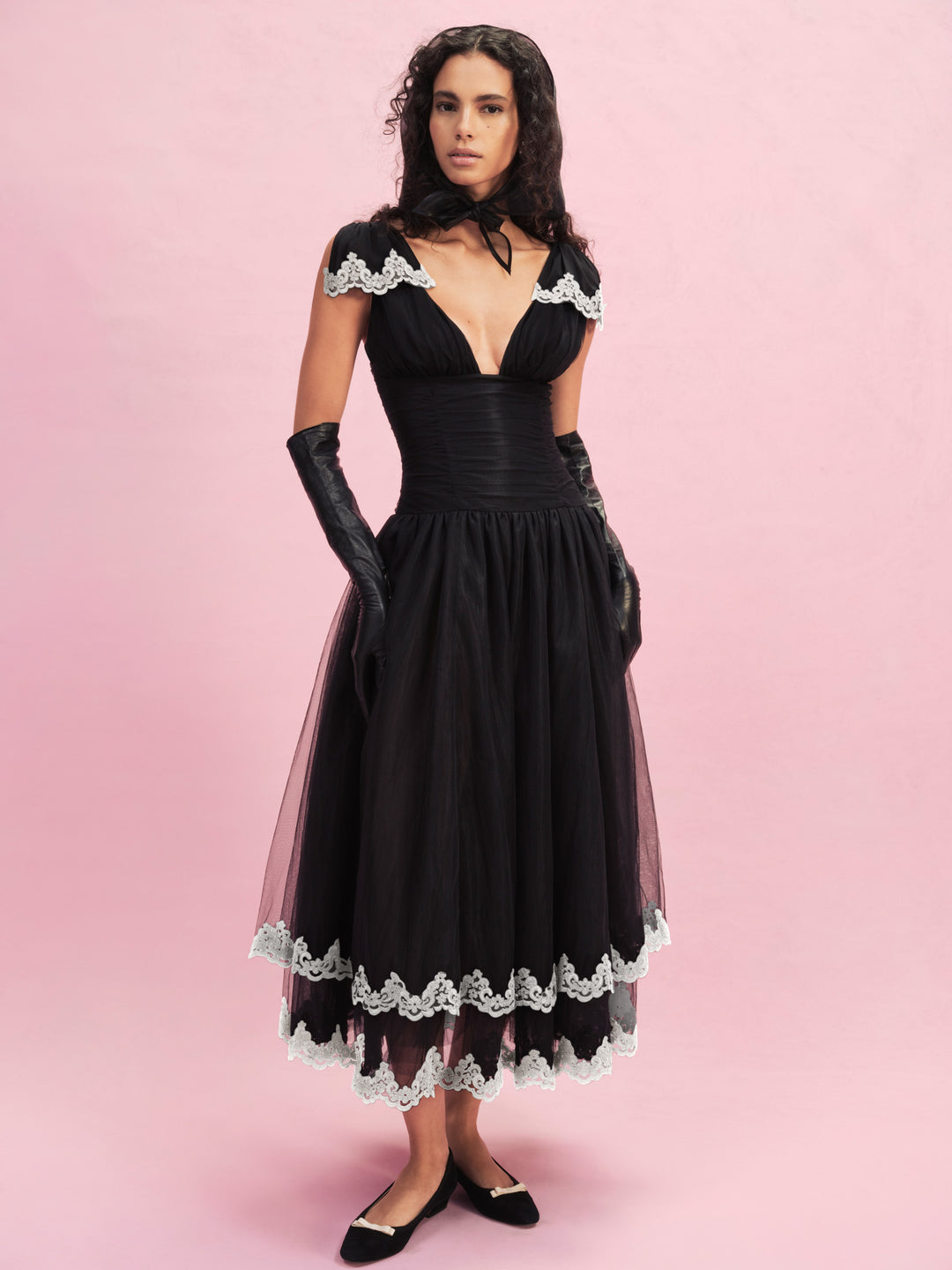 Nicole Midi Dress — Black - Image 4