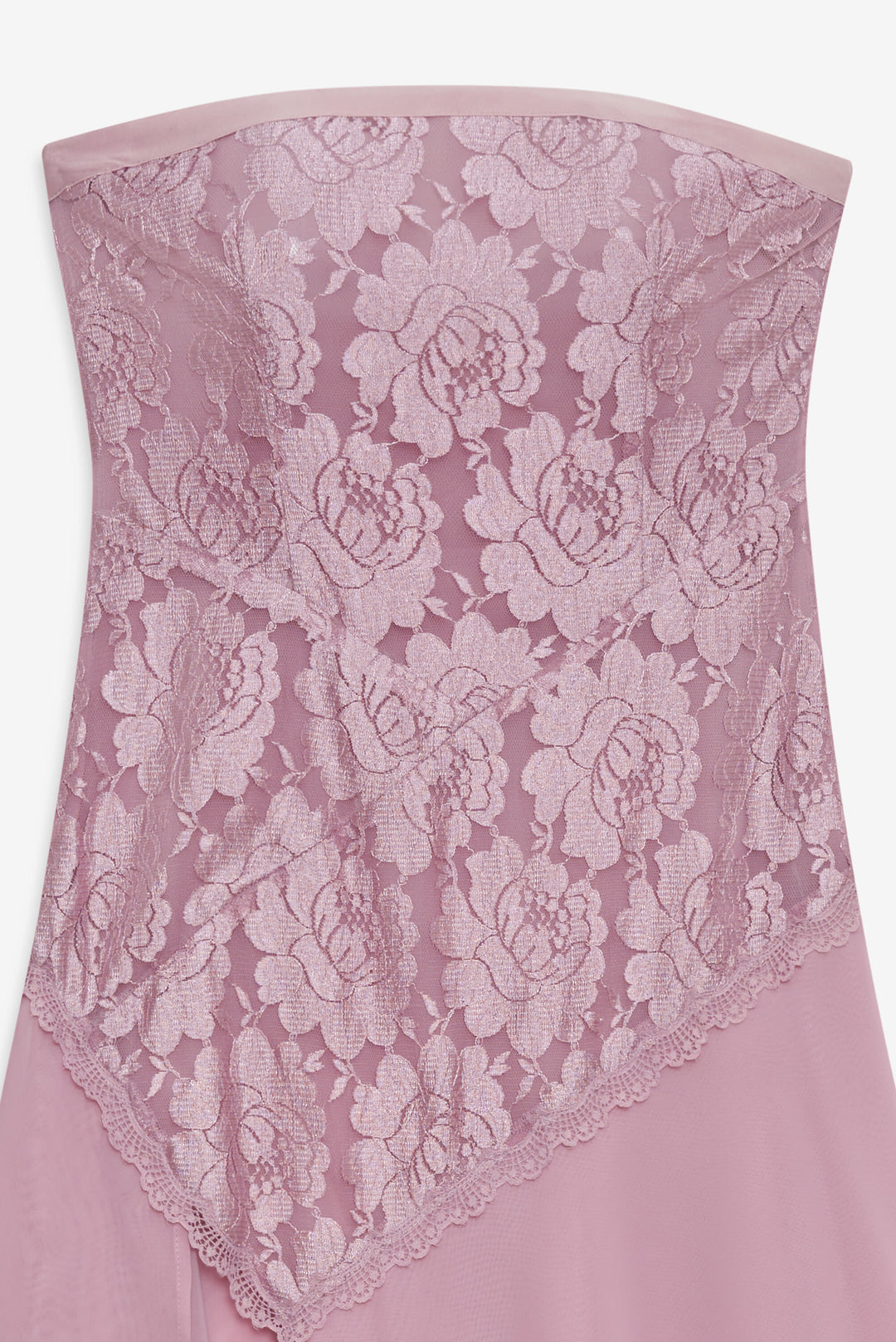 Claudia Rose Lace Strapless Midi Dress — Mulberry - Image 5