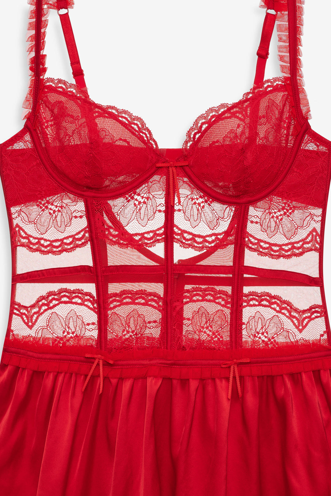 Fiona Lace Slip Dress — Red - Image 6