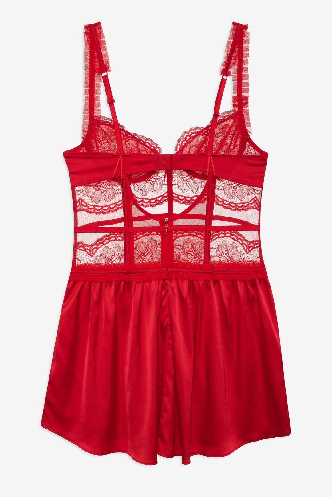 Fiona Lace Slip Dress — Red - Image 7