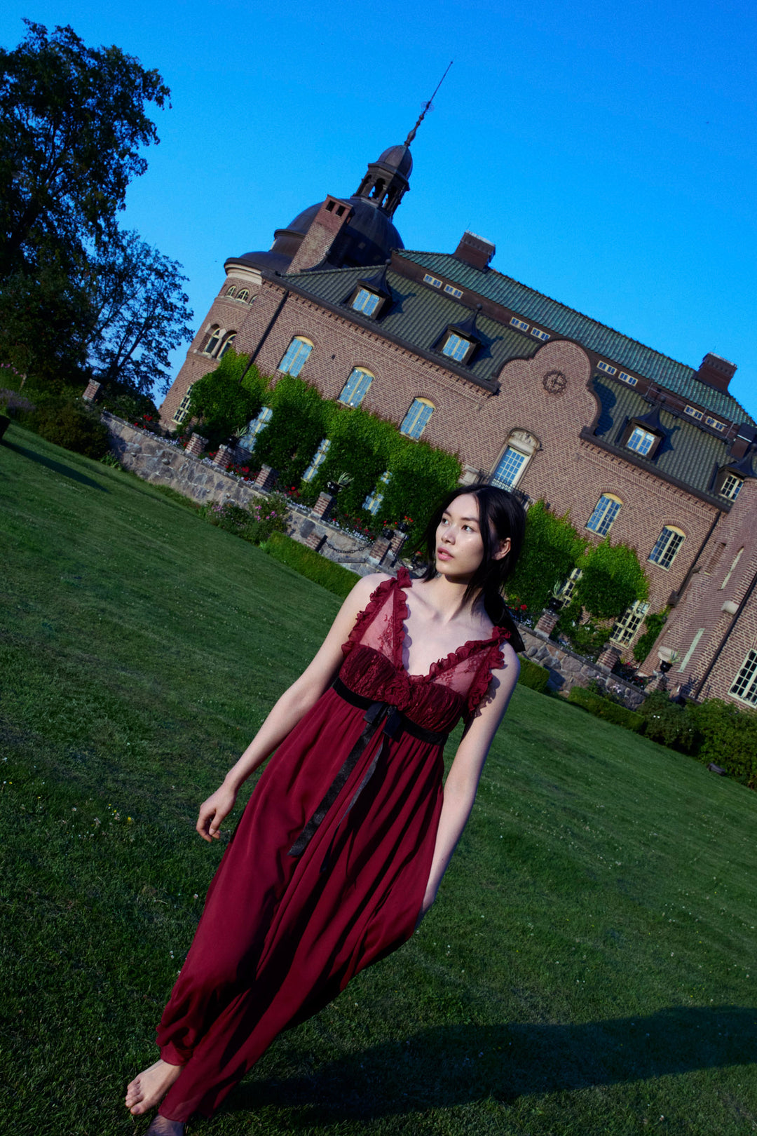 Claudine Chiffon Maxi Dress — Oxblood - Image 6