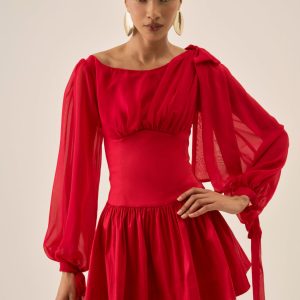 Lucia Mini Dress — Red
