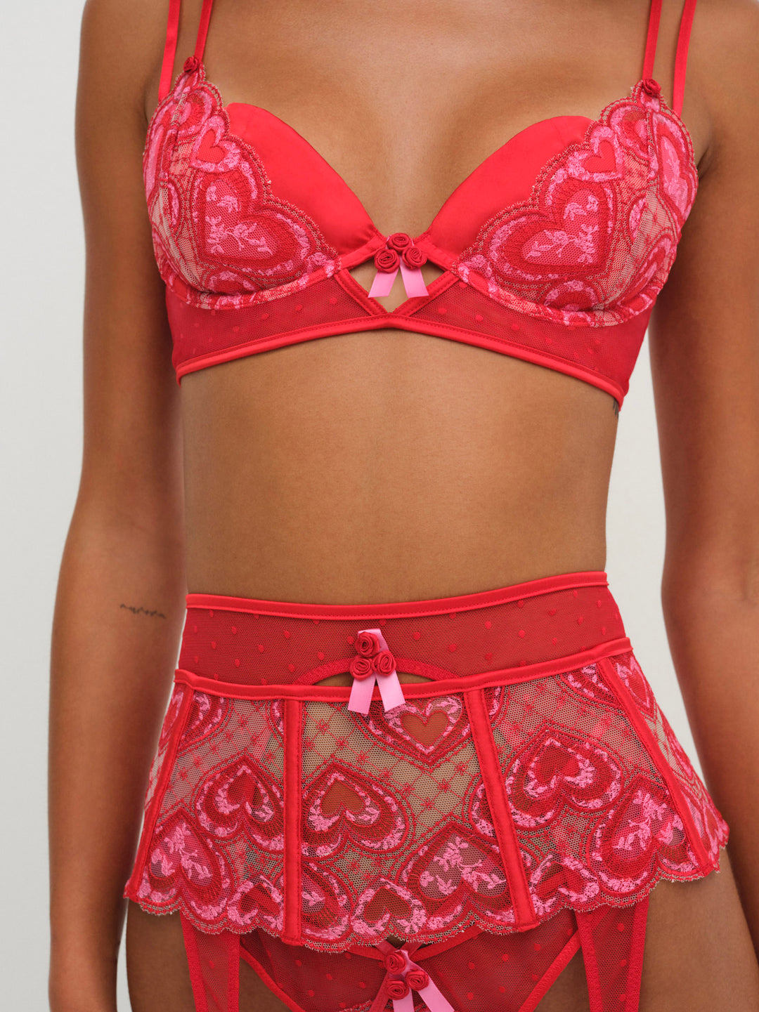 Heartbeat Garter Belt — Red - Image 4