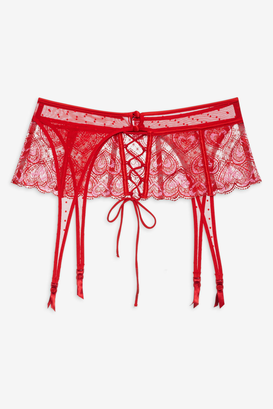 Heartbeat Garter Belt — Red - Image 7
