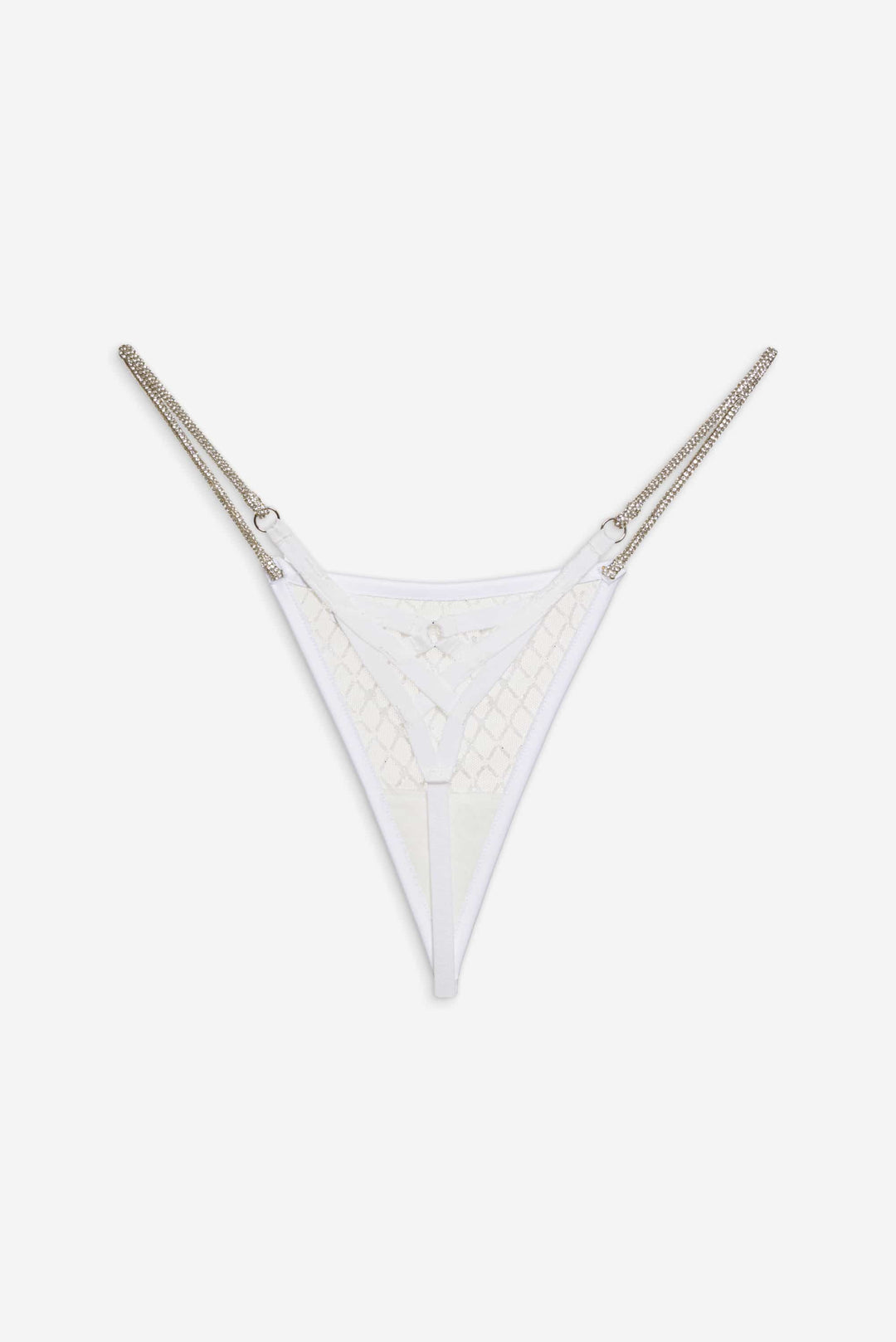Glitter Thong Panty — White - Image 6