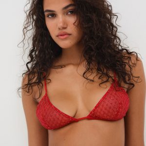 Glitter Bralette — Red