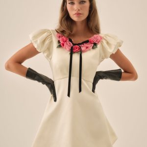 Rosalie Mini Dress — Cream