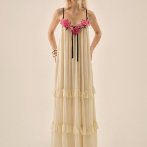 Rosalie Maxi Dress — Cream